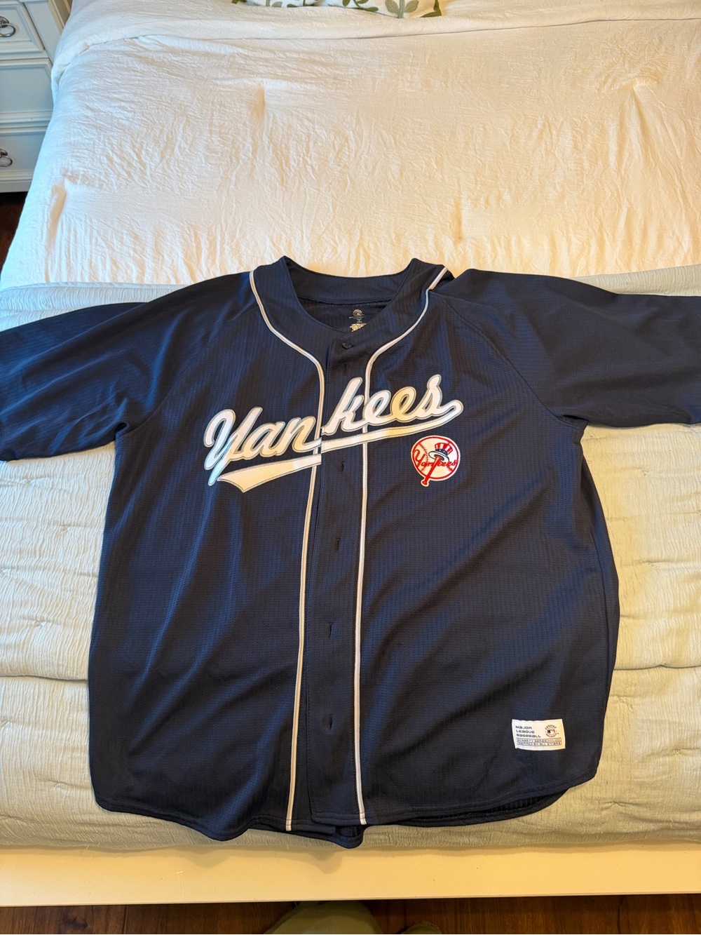 New York Yankees MLB Dynasty Series Jersey Men’s XL 46-48 Navy Button Front